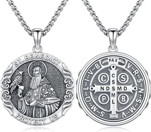St Michael the Archangel Medal Necklace 925 Sterling Silver Archangel Saint Michael Pendant Necklaces Catholic Sigil Amulet Religious Protector Jewelry for Men in Kuwait