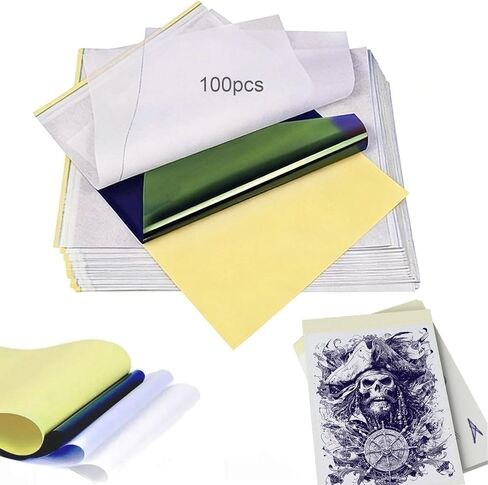 ورقة نقل الوشم anghie ، 50 ورقة ورقة الاستنسل الوشم للوشم ، الحجم A4 ، 4 طبقات النقل الحراري ورقة DIY وشم (50pcs) in Kuwait