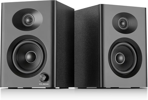 3" Bookshelf Speakers with Detailed Mellow Treble & Deep Bass, 60W Max Output, Compact HiFi Audio for Home Office, PC, or Laptop - White Pair in Kuwait