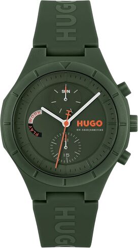 Hugo Men's Multi Watch - Case Lightweight TR90 ، حركة متعددة الوظائف ، تصميم جريء ومرح ، دقة الكوارتز ، ارتداء كل يوم أنيق - هدية له in Saudi Arabia