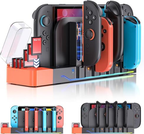 Charging Dock Compatible with Nintendo Switch for Joy Con & OLED Controller, Charging Dock for Joycon Controller, Charger Stand Station with Charging Cable in Kuwait
