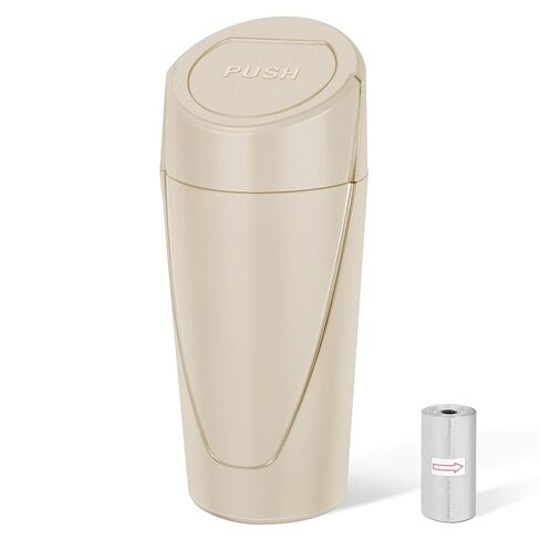 علبة سلة المهملات ، صندوق حامل كأس صغير مع غطاء ، علبة القمامة الأبواب المقاومة للتسرب مع 20 كيس القمامة ، سلة المهملات الصغيرة للسيارة ، المنزل ، المكتب in Kuwait