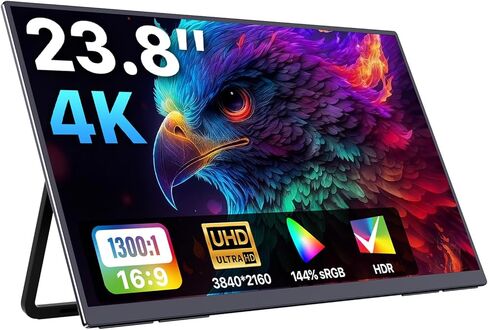 Portable Monitor 18.5 inch 1080P FHD 100Hz 125% sRGB HDMI USB-C Large Portable Monitor for Laptop MacBook Xbox PS4/5, Travel Monitor with Kickstand, VESA Compatible in Kuwait