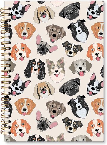Dog Lover Gifts Journal Notebook, Puppy Spiral Notebook, Cute Dogs Journal Notebooks for Women Men, Funny Dog Office School Supplies Gifts, 5.5x8.3In in Saudi Arabia