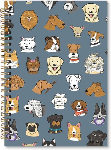 Dog Lover Gifts Journal Notebook, Puppy Spiral Notebook, Cute Dogs Journal Notebooks for Women Men, Funny Dog Office School Supplies Gifts, 5.5x8.3In in Saudi Arabia