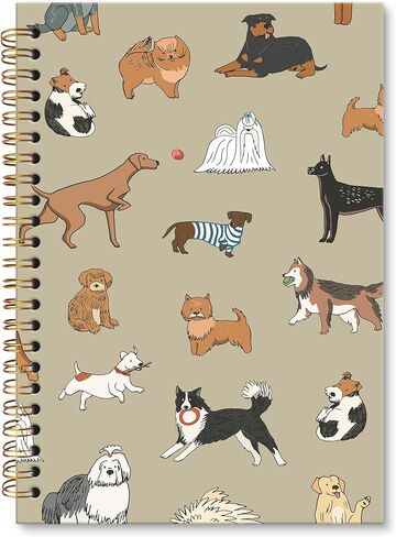 Dog Lover Gifts Journal Notebook, Puppy Spiral Notebook, Cute Dogs Journal Notebooks for Women Men, Funny Dog Office School Supplies Gifts, 5.5x8.3In in Saudi Arabia