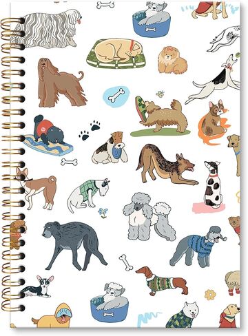 Dog Lover Gifts Journal Notebook, Puppy Spiral Notebook, Cute Dogs Journal Notebooks for Women Men, Funny Dog Office School Supplies Gifts, 5.5x8.3In in Saudi Arabia