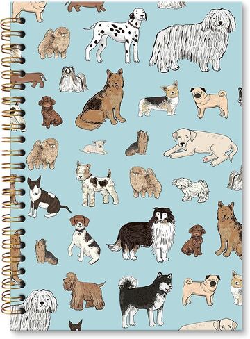 Dog Lover Gifts Journal Notebook, Puppy Spiral Notebook, Cute Dogs Journal Notebooks for Women Men, Funny Dog Office School Supplies Gifts, 5.5x8.3In in Saudi Arabia