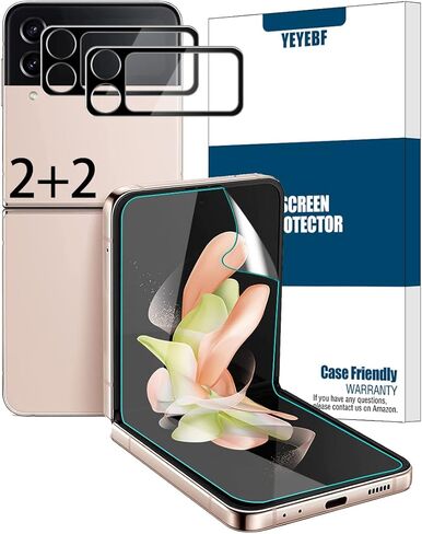 YEYEBF Galaxy A23 HD واقي شاشة من الزجاج المقوى الشفاف + واقيات عدسة الكاميرا، [عبوتان + 2] [مضاد للخدش] [صديق للحافظة] واقي شاشة زجاجي لهاتف Samsung Galaxy A23 in Kuwait