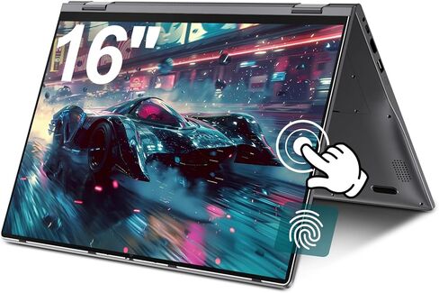 jumper 16 inch Convertible Laptop, 2 in 1 Laptop Computer with FHD 360 Degree Touchscreen, 32GB RAM 1152GB Storage, Celeron N5095, Backlit Keyboard, Fingerprint Reader, 1 Year Office 365, 53.2WH in Kuwait