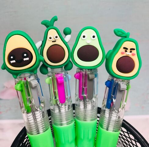 12pcs قلم متعدد الألوان أناناس في واحد 4 في 1 فاكهة صغيرة فاكهة صغيرة أقلام أقلام المرح متنوعة الحبر كاواي بوينت in Kuwait
