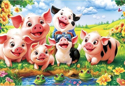 100 Piece Dog Puzzles for Kids Ages 6-8 8-10 - Picnic Puppy Jigsaw Puzzles - 100 Piece Senior Jigsaw Puzzle for Toddlers Kids Puzzles Ages 3-5 Toys Birthday Gifts for Boys Girls Adults-15 x 19 in in Kuwait