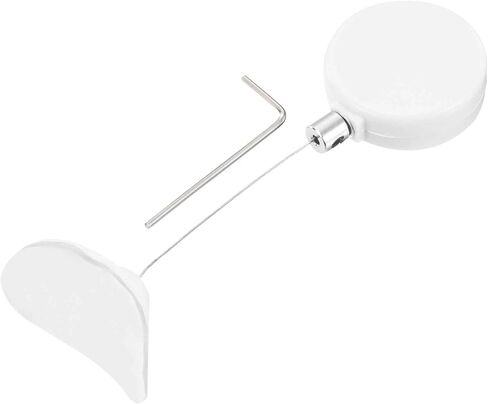 MECCANIXITY 1.8 ft Retractable Cable Lock with Arc Patch Remote Control Security Lock with Adjustable Cord Tether Anti Theft for Laptop, TV, 200g, Black in Saudi Arabia