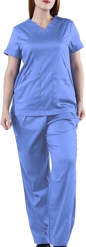 مجموعة الدعك للنساء ، كلاسيكي ، توت ، سروال سروال ، ممرضة يوجا ، ممرضة مع 8 جيوب in Kuwait