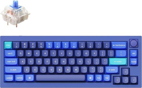 Keychron Q2 قابلة للتبديل RGB الإضاءة الخلفية الزرقاء نسخة مقبض - اللون الأزرق - خاص in Kuwait