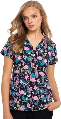 Med Couture Women's V-Neck Vicky Print Top, Soho Floral, XXX-Large in Saudi Arabia