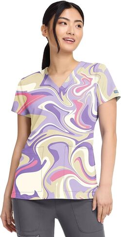 Med Couture Women's V-Neck Vicky Print Top, Soho Floral, XXX-Large in Saudi Arabia