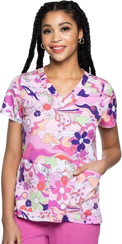 Med Couture Women's V-Neck Vicky Print Top, Soho Floral, XXX-Large in Saudi Arabia