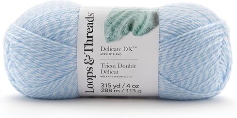 Delicate DK Yarn by Loops & Threads - Yarn for Knitting, Crochet, Weaving, and Arts & Crafts - Pink, Acrylic Yarn, 4 oz in Kuwait