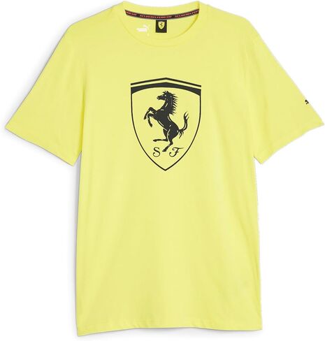 PUMA Men's Standard Ferrari Race Tonal Big Shield Tee, Speed Yellow, XX-Large in Saudi Arabia