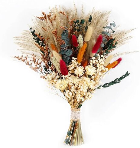 3500+ Dried Babys Breath Flowers Bouquet, Ivory White 17.2'' Real Natural Gypsophila Branches Dried Flowers Bulk for Vase, Wedding, Table Centerpiece Decor, DIY Wreath Floral, Crafts in Kuwait