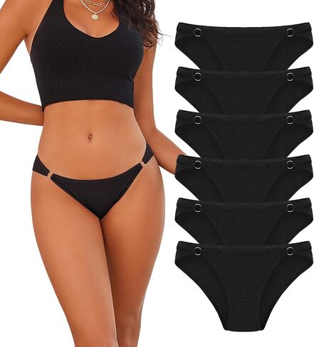 Women's Cotton Stretch Bikini Panties,Moisture Wicking Cotton Brief Underwear in Kuwait