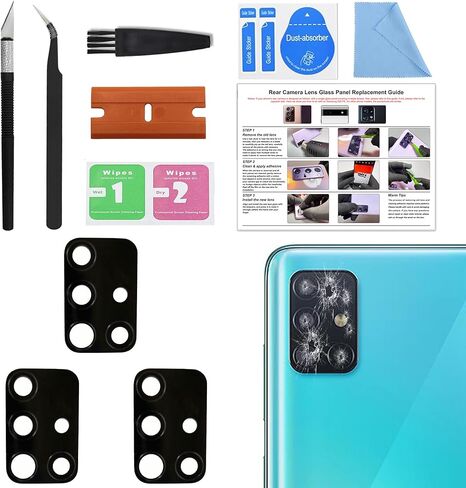 3 عبوات Galaxy S23 بالإضافة إلى استبدال عدسة الكاميرا الخلفية الخلفية ، عدسة الكاميرا الخلفية مع واقي العدسة الزجاجية المقسى لـ Samsung S23 Plus ، مع دليل التعليمات ، مجموعة أدوات in Kuwait