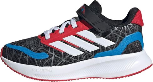adidas Unisex-Child Marvel Run Falcon Elastic Lace & Strap Sneaker in Saudi Arabia