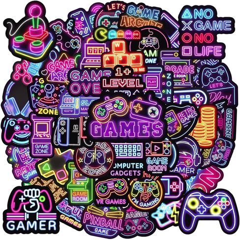 100pcs ملصقات ألعاب الفيديو ، ملصقات ألعاب للأولاد ، ملصقات المياه المقاومة للماء فينيل ملصقات زجاجات المياه للأولاد المراهقين رجال للبالغين in Kuwait