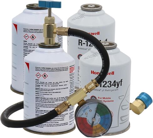 ZeroR® HFO-1234YF R1234YF Refrigerant for MVAC Use in 8oz SSV Cans (1 Can) with Maintenance Label in Saudi Arabia
