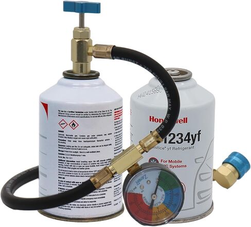 ZeroR® HFO-1234YF R1234YF Refrigerant for MVAC Use in 8oz SSV Cans (1 Can) with Maintenance Label in Saudi Arabia
