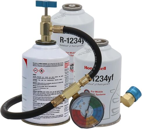 ZeroR® HFO-1234YF R1234YF Refrigerant for MVAC Use in 8oz SSV Cans (1 Can) with Maintenance Label in Saudi Arabia