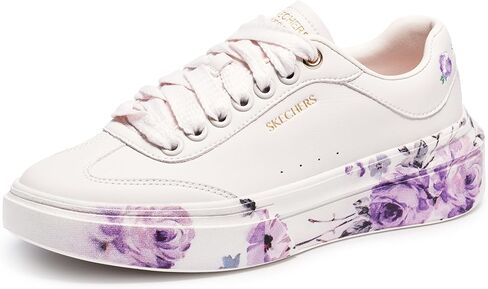 Skechers Women's Cordova Classic-Painted Flora | Synthetic duraleather upper with a lace-up sneaker, Air-Cooled Memory Foam Insole, Machine washable, Flexible outsole in Saudi Arabia