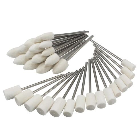 LUO KE 30 PCS شكل رصاصة قطع تلميع ، 1/8 '' 'shank الموسعة صوف مضغوط in Kuwait