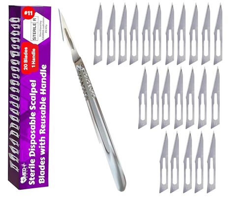 #10R شفرات Dermaplaning مع مقبض - حزمة من 15 شفرات من Dermaplane للوجه للنساء + مقبض الفولاذ المقاوم للصدأ مقبض #3 - أداة dermaplaning احترافية للبشرة السلسة والمشرقة in Kuwait