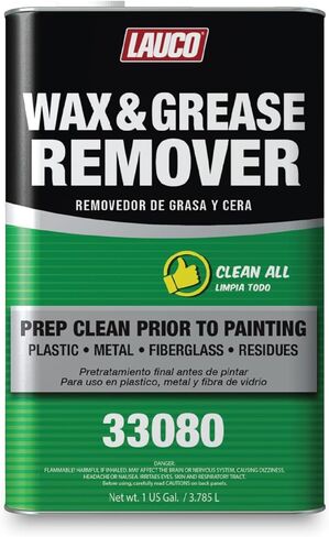 Lauco Wax and Grease Remover 1 Gallon Multi-Surface Prept Cleaner للجسم التلقائي ، Garage | يعمل على البلاستيك والمعادن والألياف الزجاجية مذيبات مذيبات قوية in Kuwait