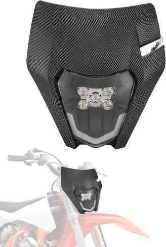 مصباح JFG Racing Dirt Bike ، مصباح أمامي Universal LED Dirtbike ، مصباح رأس مجموعة أكياس طقم من الدراجات الحفر لمعظم دراجة نارية دراجة نارية Enduro Supermoto DRZ400 XC XCF CRF SSR YZF- أبيض in Saudi Arabia