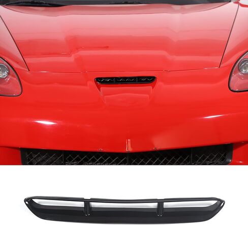 PIUGILH Front Hood Scoop Molding Bezel Compatible with Corvette C6 Z06 ZR1 2005-2013, Air Flow Intake Scoop Cover Hood Vent Grille (Carbon Fibre Pattern) in Saudi Arabia