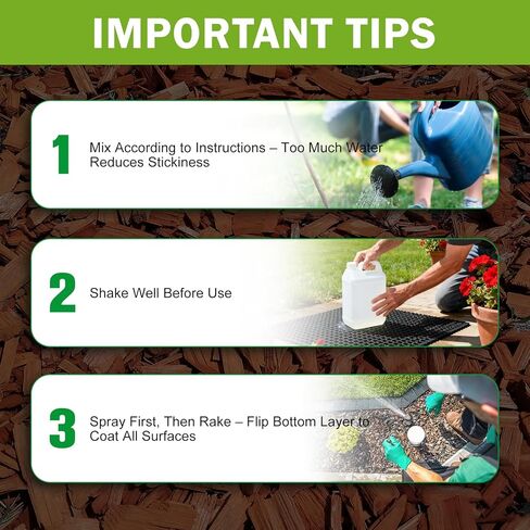 Teexpert 32OZ Mulch Glue for Landscaping - Long-Lasting Pine Straw,Bark,Rubber Mulch,Rock,and Pea Gravel Glue Binder Stabilizer for Outdoor Gardens in Kuwait