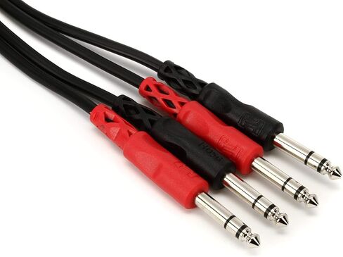 Hosa CSS-203 Dual 1/4 "TRS إلى Dual 1/4" Cable Conconnect interconnect ، 3 أمتار (حزمة 2) in Kuwait