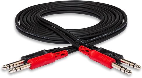 Hosa CSS-203 Dual 1/4 "TRS إلى Dual 1/4" Cable Conconnect interconnect ، 3 أمتار (حزمة 2) in Kuwait