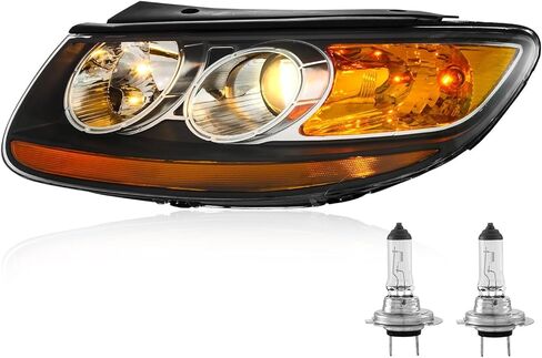 TODO Headlights Assembly Compatible with Hyundai Santa Fe 2007 2008 2009, Headlights Assembly w/Bulbs Driver and Passenger Side (LH&RH) Headlamps Replacement Santa Fe 07-09 in Saudi Arabia