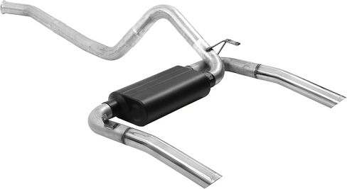 Flowmaster 17233 American Thunder Cat-Back Home Mit 3 Inch Aluminized Steel مصقول 304 نصائح غير قابلة للصدأ متوافقة مع عام 1986-1991 Chevy Camaro Pontiac Firebird V8 3 بوصة محول in Kuwait