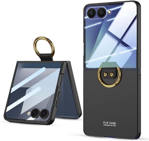 بالنسبة إلى Samsung Galaxy Z Flip 6 Case with S Pen and Ring ، غلاف الهاتف اللطيف جدًا من الجلد المضاد للجلد مع واقي شاشة الكاميرا لـ Samsung Galaxy Z Flip 6 5G (ZFLIP6 الأرجواني) in Kuwait