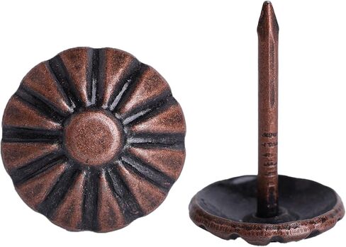 7/16 Inch Antique Brass Upholstery Tacks, 120Pcs Furniture Decorative Heavy Duty Tacks, Upholstery Pins Nails for Sofa, Headboard, Bed, Chair, Jewelry Box and DIY Project in Saudi Arabia