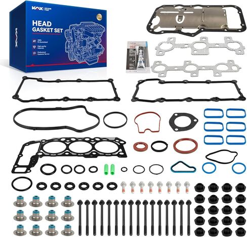Kax HS26332PT Cylinder Head Gasket Kit/Set متوافق مع 2007-2017 Patriot ، 2009-2019 Journey ، 2007-2017 Compass ، 2008-2014 Avenger ، 2011-2014 200 ، Sebring Journey Caliber for 2.4L Engine in Kuwait