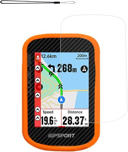 Case for iGPSPORT BSC300T Wireless Bike Computer GPS, WUNIAK Soft Silicone Protective Portable Scratch Shock Resistant Shell Case with Screen Protector and Lanyard，Black in Kuwait
