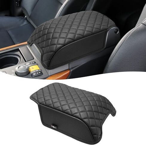 KBH Center Console Armrest Cover for Land Rover LR3 LR4 2006-2016, Range Rover Sport 2006-2013, Vinyl Leather Trim, Car Arm Rest Lid Protector Cushion, Anti-Scratch, Black in Saudi Arabia