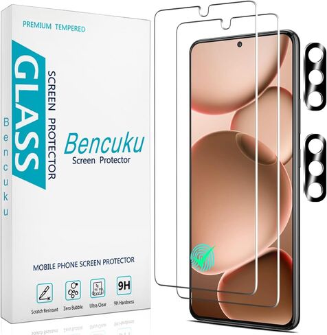 2 Pack Screen Protector for Samsung Galaxy A36 5G + 2 Pack Camera Lens Protector 9H Tempered Glass Anti-Scratch Bubble Free Case Friendly in Kuwait