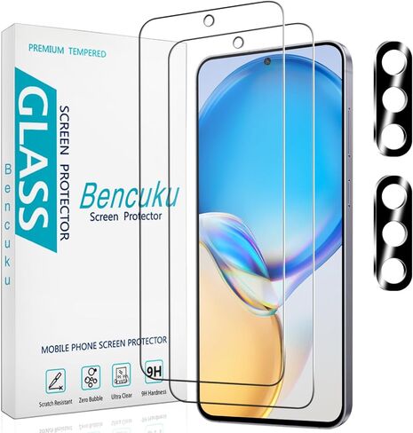 2 Pack Screen Protector for Samsung Galaxy A36 5G + 2 Pack Camera Lens Protector 9H Tempered Glass Anti-Scratch Bubble Free Case Friendly in Kuwait